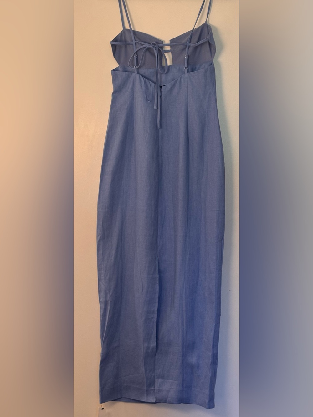 NWT Reformation Malibu Linen Maxi Dress Stellar Size 6 - Picture 9 of 10